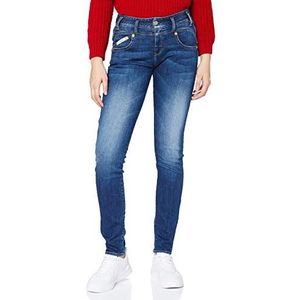 Herrlicher Pearl Slim Organic Denim Jeans voor dames, Blue Desire 866, 25W x 32L