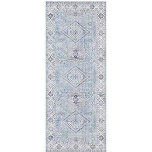 Vintage vloerkleed Gratia - lichtblauw 80x200 cm