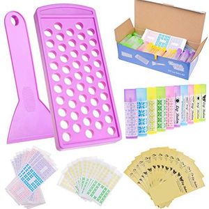 Lippenbalsem-productieset – eenvoudig te vullen lipbalsem-schaal en spatel – 50 lege lippenbalsemtubes met doppen (10 x 5 kleuren) – 5,5 ml – 50 beschrijfbare etiketten
