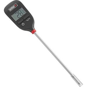 Weber Afleesbare Thermometer | Digitale Thermometer & Sonde | Vleesthermometer | Snelle En Exacte Sonde Met Beveiligingskapje Voor De Naald - Zwart (6750)