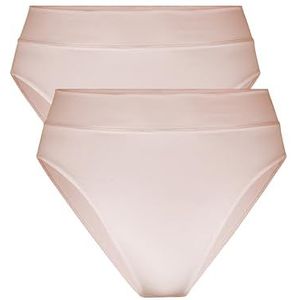 CALIDA Elastische duopack slip voor dames, dubbele verpakking, hoge taille, Creool Roze, 40-42