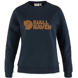 FJALLRAVEN 84143-555-230 Logo Sweater W Sweatshirt Dames Dark Navy-Chestnut Maat S