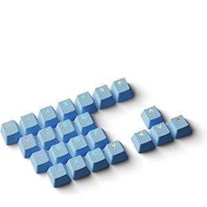 Rubber Keycaps Set | Anti-Slip Texture | Doubleshot Backlit Keycap Set | 23 Keys OEM Profile Key Set | For Mechanical Keyboard | Compatible with Cherry MX, Gateron, Kailh | Blue Malibu