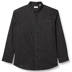 JACK&JONES PLUS Heren JPRBROOK shirt L/S PS hemd, Black Denim, 4XL