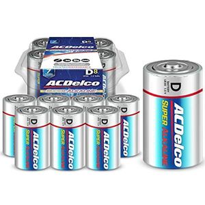 ACDelco D super-alkaline batterijen, 8 Count