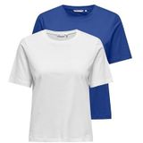 ONLY Shirt 'ONLONLY'  blauw / wit