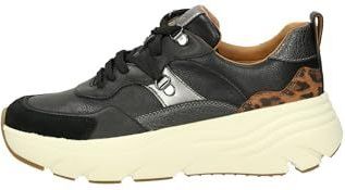 Geox - Diamanta - Damestrainers - Beige en Bruin - Ademend Systeem