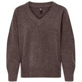 Only - ONLMARI LS LOOSE V-NECK KNT - Trui - Chocolate Martini - Loose Fit