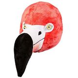 Boland 52546 - gezichtsmasker flamingo, pluche, masker, dier, themafeest, carnaval