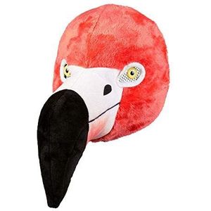 Boland 52546 - gezichtsmasker flamingo, pluche, masker, dier, themafeest, carnaval