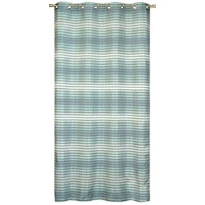 Homemaison gordijn, jacquard, gestreept, polyester, blauw, 240 x 140 cm