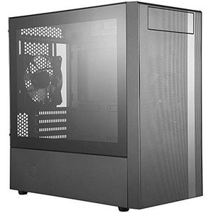 Cooler Master MasterBox NR400 Micro-ATX Tower met netventilatie voor, minimaal design, zijwand van gehard glas en enkele headset-bus