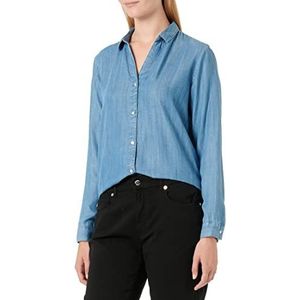 Mavi Dames shirt met lange mouwen blouse, blauw (Indigo 18790), L