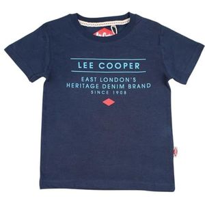 Lee Cooper Maglietta Ragazzo shirt met korte mouwen voor jongens, marineblauw, 6 Jaar