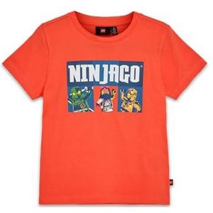 LEGO T-shirt voor jongens, koraalrood (coral red), 110 cm