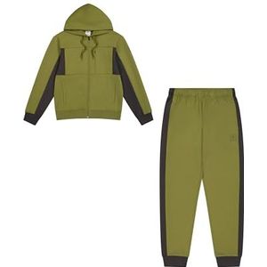 Champion Legacy C-Tech (220410) - TCV Stretch Poly-Cotton Interlock Hooded trainingspak, olijfgroen (GNUM/PHA), XL heren FW24, olijfgroen (GNUM/PHA), XL