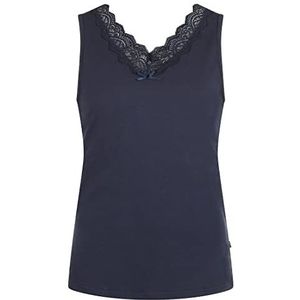 Charlie Choe Dames Dames Lace Top Mouwloos T-Shirt, Indigo, XS