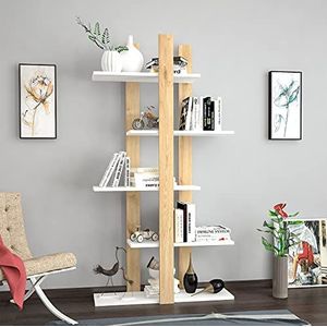 Homemania Boekenkast Denbi, hout, eiken-wit, 80 x 20 x 150 cm