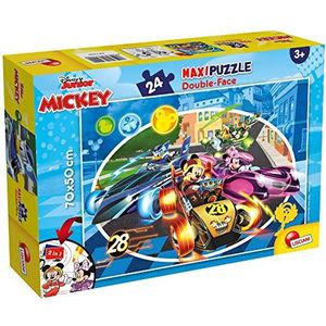 Lisciani - Disney Puzzle DF Supermaxi 24 Mickey - Dubbelzijdige Puzzel - Mickey Mouse - 24 Stukken - Kleuren en Puzzelen - Educatief Speelgoed voor Kinderen vanaf 3 Jaar - Gemaakt in Italië