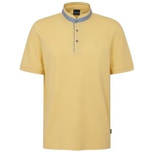 bugatti Poloshirt voor heren, opstaande kraag, basic korte mouwen, moderne pasvorm, 620-geel, L