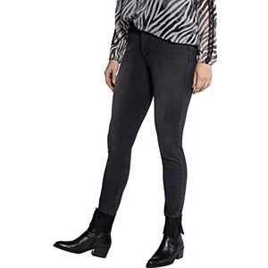 GINA LAURA Damesmaten, zwarte denim jeans met kant, zwart, 46 NL