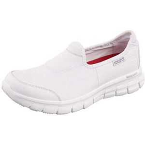 Skechers Zeker Track Veiligheidsschoenen dames,Wit leder,36 EU