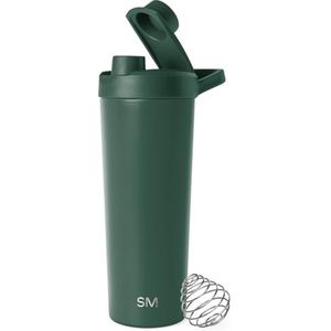 Simple Modern Roestvrijstalen Shaker Fles met Bal 24oz | Metalen Geïsoleerde Cup voor Eiwitmixen, Shakes en Pre Workout | Rally Collectie | 710ml | Bos
