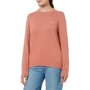 GANT - Klassieke Katoenen Trui - Gematteerde Baksteen - Dames