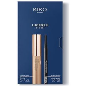 KIKO Milano Luxurious Eye Set, Make-Upset: 1 Mascara Die Je Wimpers Opnieuw In Model Brengt En 1 Oogpotlood