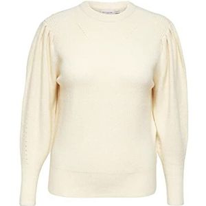 ONLY Carfia Katia L/S KNT pullover voor dames, Whitecap Gray/Detail: melange, M Grote maten