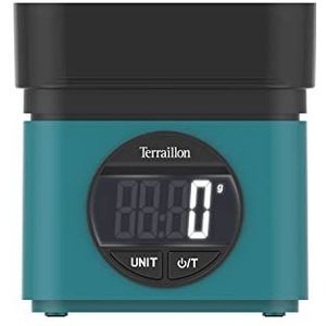 TERRAILLON BA22 Mythisch blauw - elektronische keukenweegschaal - iconische design - geïntegreerde kom 0,7 l - groot LCD-display - XXL-cijferweergave - tarrafunctie