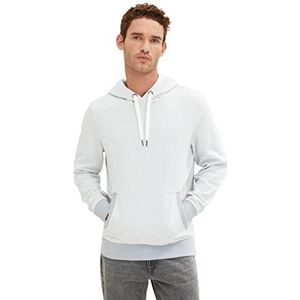 TOM TAILOR Hoodie sweatshirt met strepen Uomini 1034404,30869 - Ice Blue Offwhite Finestripe,L