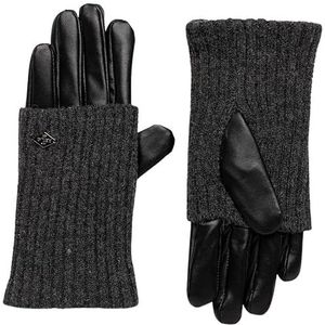 Replay dames winter handschoenen, X012 Zwart + Houtskool Grijs Melange, L