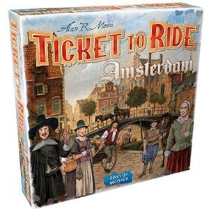 Days of Wonder ,Ticket to Ride Amsterdam Board Game , Family Board Game , Board Game for Adults and Family , Train Game , Ages 8+ , For 2 to 4 Players , Average Playtime 10-15 Minutes
