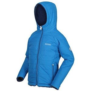 Regatta Spyra Kinderjas met capuchon, licht, isolerend, met omkeerbaar design Baffled/gewatteerde jackets Unisex kinderen, Imperial Blue (Deep Space Reverese), FR: M (maat fabrikant: 5-6)