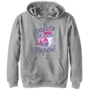 Disney Frozen 2 Nature Salamander Jongens Hooded Pullover Fleece, Athletic Heather, Small, Athletic Heather, S