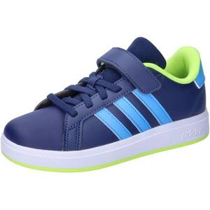 adidas Grand Court 2.0 Kinderschoenen, uniseks, voor volwassenen, donkerblauw, blauw (Burst Lucid Lemon), 33 EU