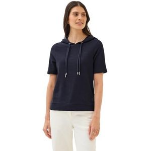 Cecil - Bouclé Slub Hoodie - Blauw - Dames