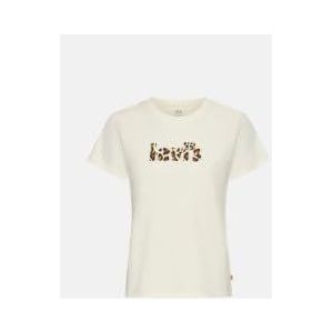 LSE - Leopard Logo T-shirt - Neutrals - 100% Katoen