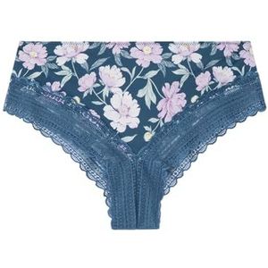 Women'secret Brazilië Damesslip Wide Brief Tweede Ronde Micro Print, Groene opdruk, S