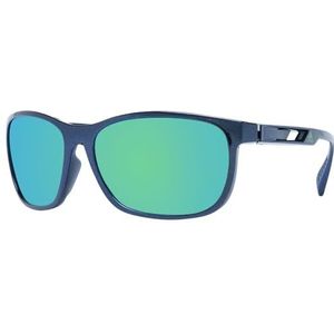 Adidas heren zonnebril, mat blauw/groene spiegel, 62