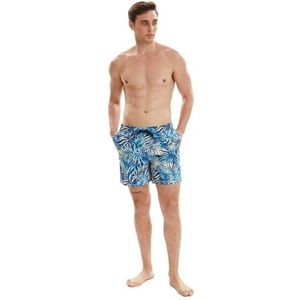 Trendyol Man Beachwear Normale taille Regular fit Zwembroek, Blauw, 2XL, Blauw, XXL