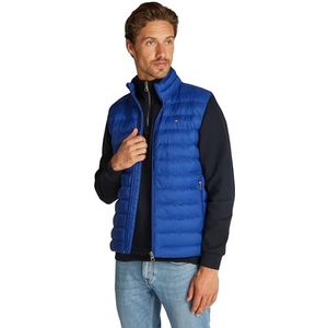 Tommy Hilfiger Verpakt gerecycled vest voor heren, Blauw (Wedge Blue), XS