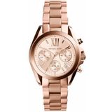 Michael Kors Bradshaw Mini chronograaf quartz horloge met roségouden roestvrijstalen band voor dames MK5799