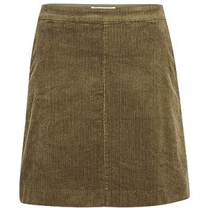 Part Two Dames mini-rok, high-waisted zakken, corduroy, stof, elastisch, taille, Capers, 36
