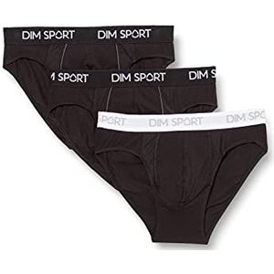 Dim Sportslip voor heren, katoen, stretch, thermo-regulerend, 3 stuks, Zwart Ct zwart/zwart Ct wit, 5