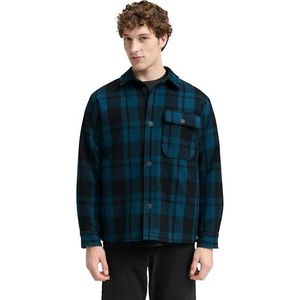 TOM TAILOR Denim Heren 1046920 jas, 38568-Deep Pond Green Dark Check, XS, 38568 - Deep Pond Green Dark Check, XS