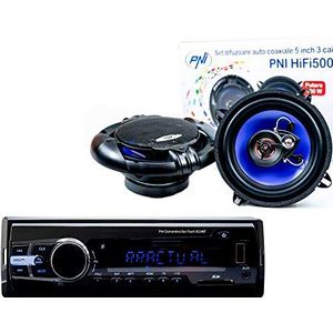 Pakket Radio MP3 autospeler PNI Clementine 8524BT 4x45w + coaxiale autoluidspreker PNI HiFi500, 100W, 12,7 cm