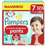 Pampers Maat 7 Luierbroekjes (15+ kg), Premium Protection, 123 Luierbroekjes, Maandbox, Pampers NÂ°1 Voor Comfort En Bescherming Van De Gevoelige Huid