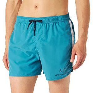 Armani Exchange Heren Boxer Board Shorts, Mozaïek Blauw - Mozaïek, XL